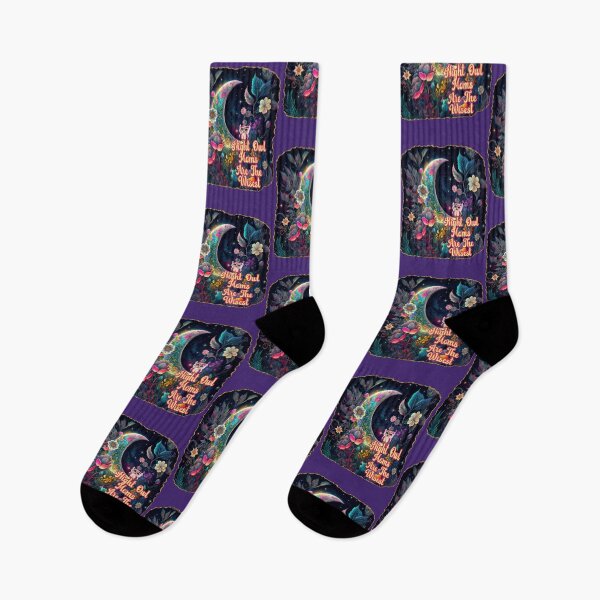 Item preview, Night Owl Moms Are The Wisest With Beautiful Quarter Moon and Flowers designed and sold by JoyOfHopeStore.