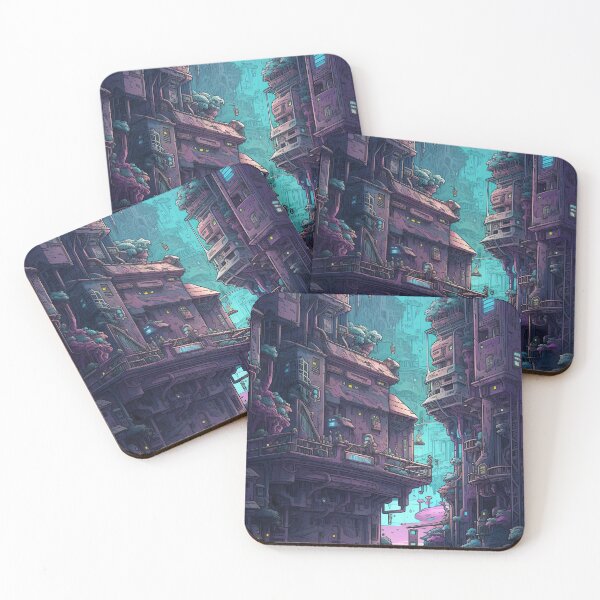 Item preview, Pixel City Nights designed and sold by GlintageArt.