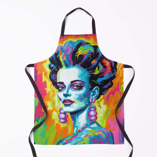 Item preview, Bride of Frankenstein, Colorful Rainbow Pop Art Style designed and sold by SpookshowDesign.