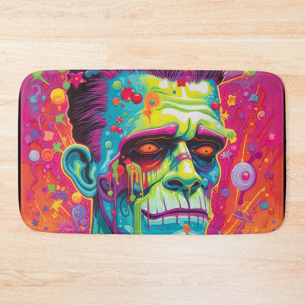 Item preview, Frankenstein Monster, Colorful Rainbow Pop Art Style designed and sold by SpookshowDesign.
