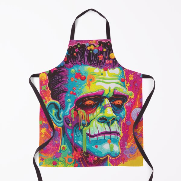 Item preview, Frankenstein Monster, Colorful Rainbow Pop Art Style designed and sold by SpookshowDesign.