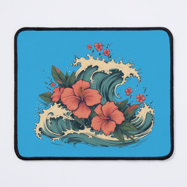 Aperçu de l'œuvre Vagues d'hibiscus créée et vendue par PortSundries.