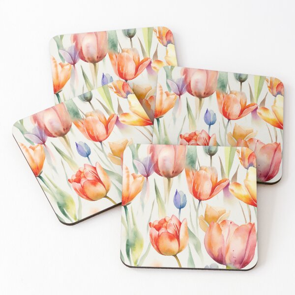 Aperçu de l'œuvre wall paper floral pattern art flowers and leaves vintage colors flowers vector art pattern for home decoration ,Cute flowers Watercolor Wildflower clipart,Abstract watercolor Plums art painting créée et vendue par MariamaArts.