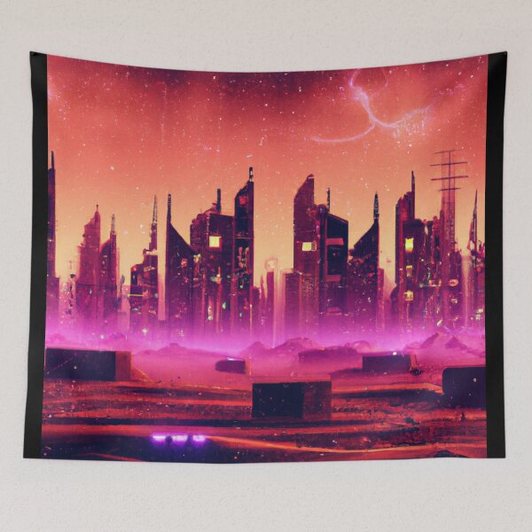 Item preview, Cyberpunk desert sunset glaxy designed and sold by M-A-L.