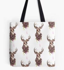 Floral Deer Watercolour Tote Bag