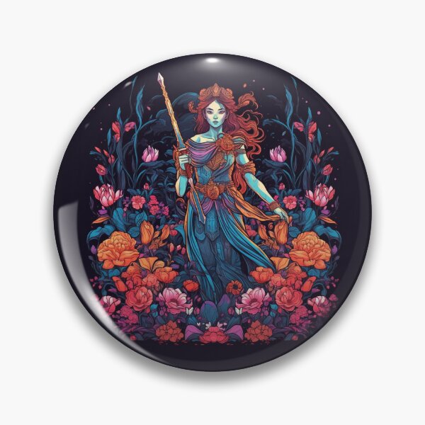 Item preview, Maiden in Flowers Warrior Woman Fantasy Style designed and sold by neverworldian.