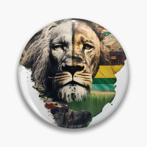 Item preview, Lion of Africa: South African Continent Print" designed and sold by Lucas Gomes.
