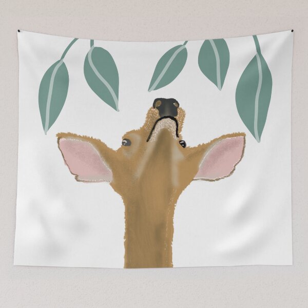 Item preview, A deer eating leaves designed and sold by Artful Things.