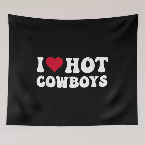 Item preview, I Love Hot Cowboys I Heart Hot Cowboys Groovy Western Rodeo designed and sold by ctlytextxa.