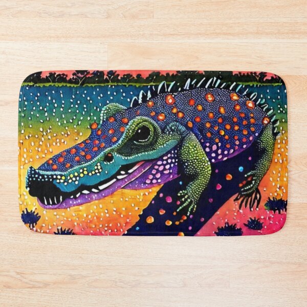 Item preview, Australian Crocodiles The Ultimate Predators Aboriginal Art Dotpainting designed and sold by Michael Voyler.