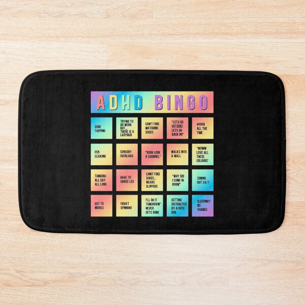 Item preview, ADHD Bingo Autism Mental Health Awareness Day designed and sold by Dolphin Graphic.