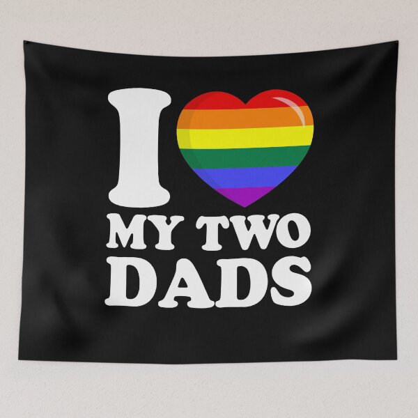 Item preview, Gay Dad Pride father's day LGBT I Love heart My Two Dads  designed and sold by SamirBeydoun.