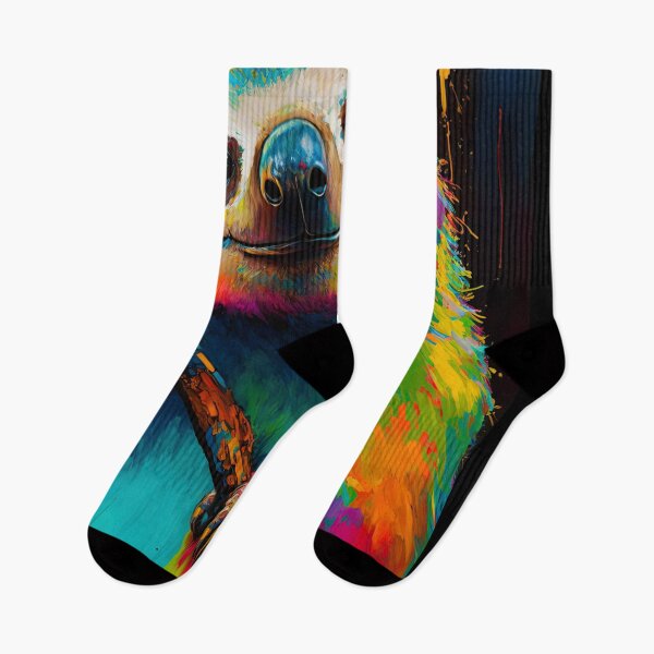 Item preview, cute colorful sloth designed and sold by ururuty.
