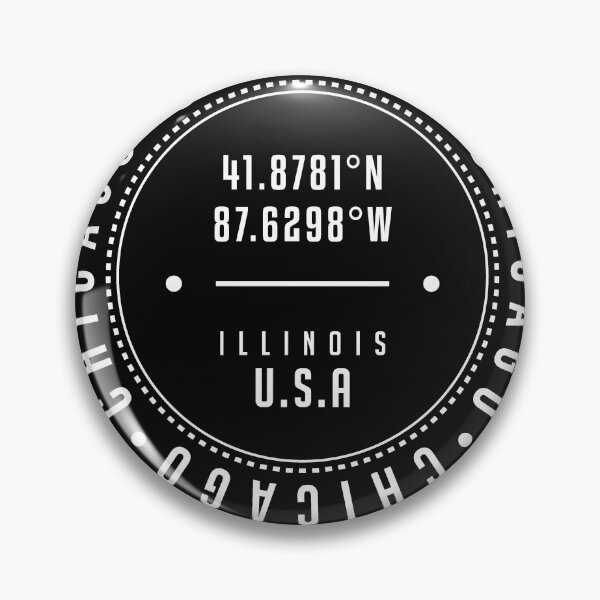 Item preview, Chicago, Illinois, USA - 1 - City Coordinates Typography Print - Classic, Minimal designed and sold by Studio Grafiikka.
