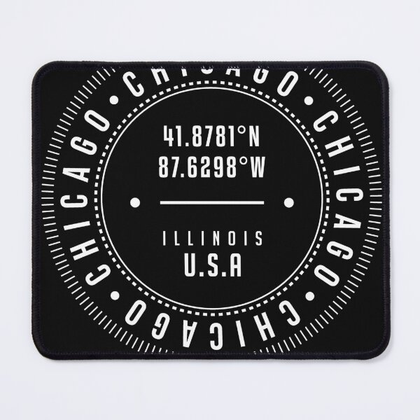 Item preview, Chicago, Illinois, USA - 1 - City Coordinates Typography Print - Classic, Minimal designed and sold by Studio Grafiikka.