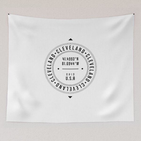 Item preview, Cleveland, Ohio, USA - 1 - City Coordinates Typography Print - Classic, Minimal designed and sold by Studio Grafiikka.