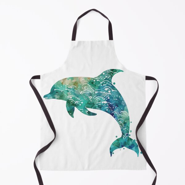 Item preview, A Blue Watercolor of A Bottlenose Dolphin - Boho Animals designed and sold by GVRDesign.
