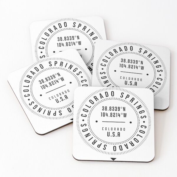 Item preview, Colorado Springs, Colorado, USA - 1 - City Coordinates Typography Print - Classic, Minimal designed and sold by Studio Grafiikka.