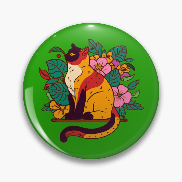Item preview, Orange-Red Cat in a Floral Wonderland designed and sold by JimmysBook.
