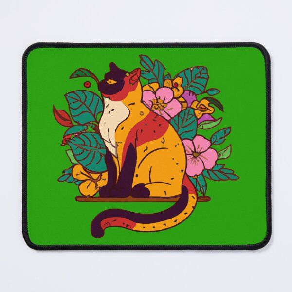 Item preview, Orange-Red Cat in a Floral Wonderland designed and sold by JimmysBook.