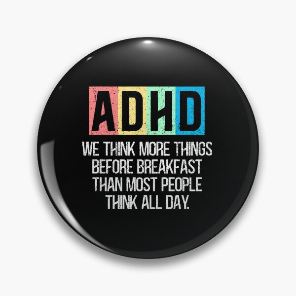Item preview, Think More Things Before Breakfast Funny ADHD Vintage saying designed and sold by Dolphin Graphic.