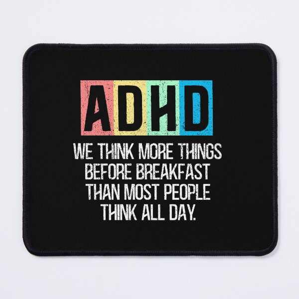Item preview, Think More Things Before Breakfast Funny ADHD Vintage saying designed and sold by Dolphin Graphic.
