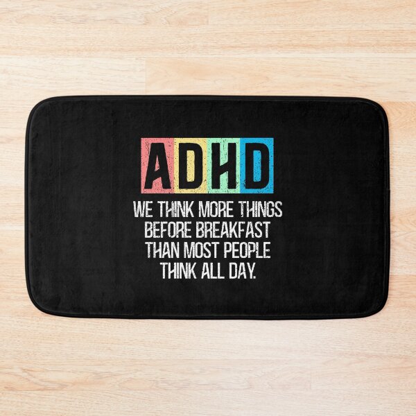Item preview, Think More Things Before Breakfast Funny ADHD Vintage saying designed and sold by Dolphin Graphic.