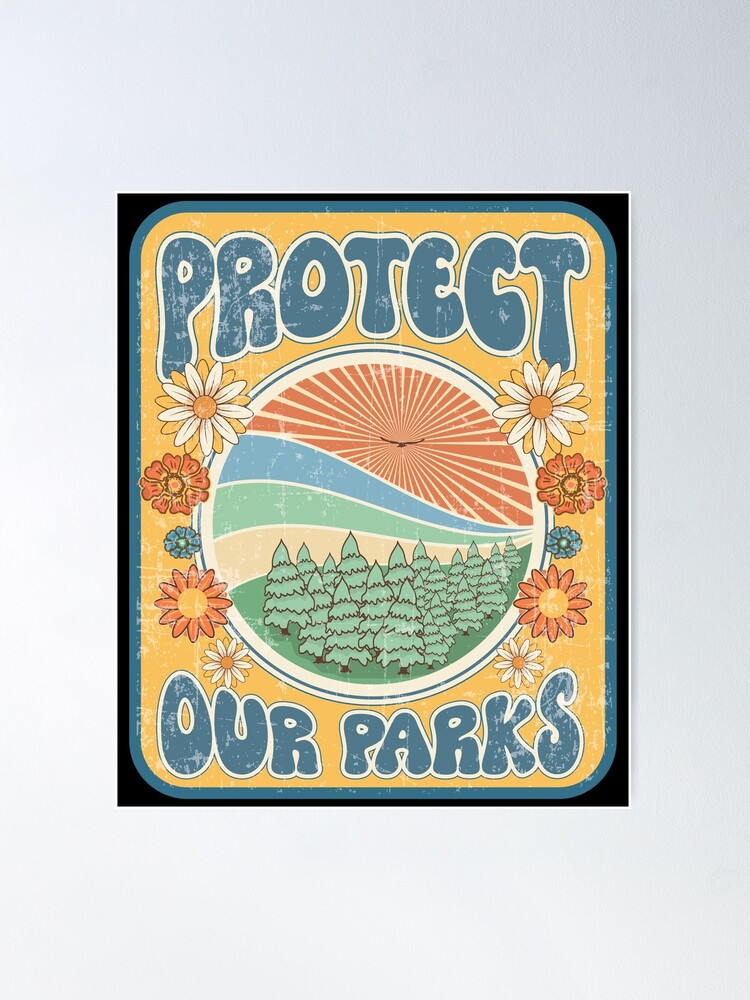 Thumbnail 2 of 3, Poster, PROTECT OUR PARKS GROOVY GIFT designed and sold by HomeCoquette.