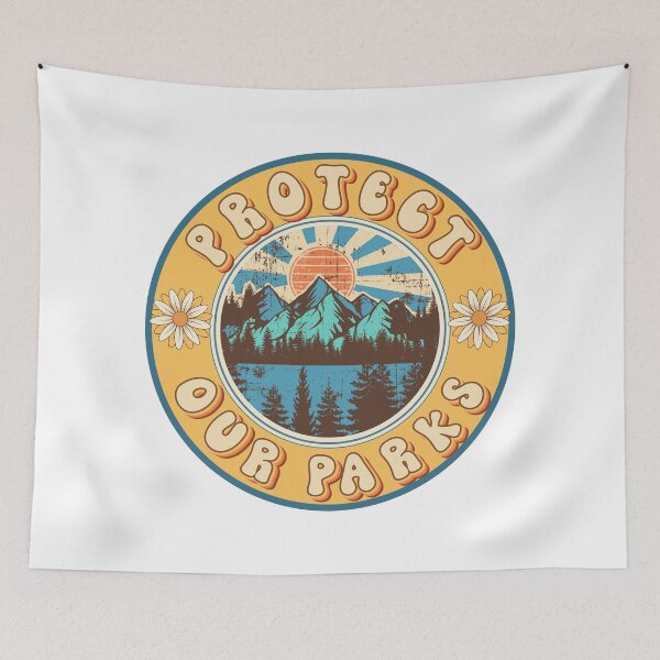 Item preview, Protect our national parks gift for green enviromental ecologist groovy designed and sold by HomeCoquette.