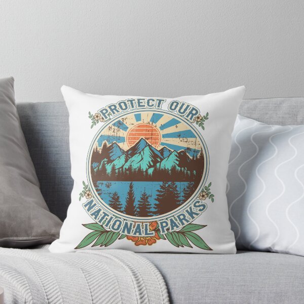 Item preview, Protect our national parks retro climate call to action groovy hippie 70s style designed and sold by HomeCoquette.
