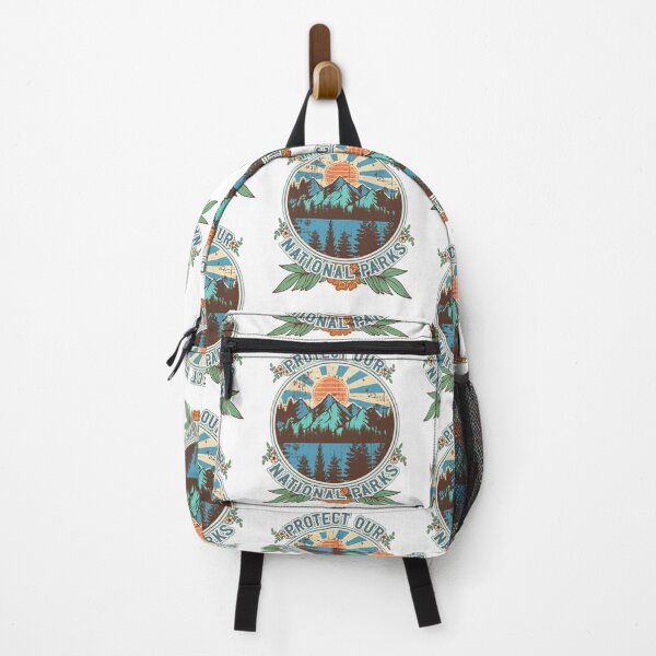 Item preview, Protect our national parks retro climate call to action groovy hippie 70s style designed and sold by HomeCoquette.