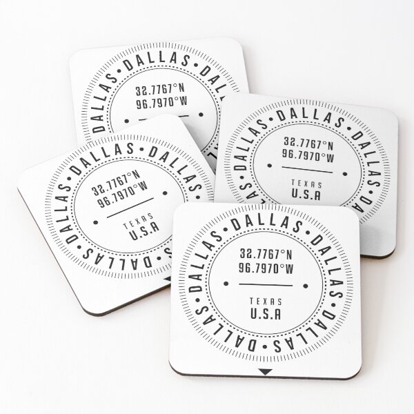 Item preview, Dallas, Texas, USA - 1 - City Coordinates Typography Print - Classic, Minimal designed and sold by Studio Grafiikka.