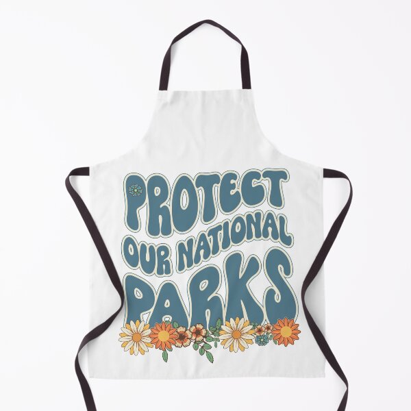 Item preview, Protect our national parks retro climate call to action groovy floral pattern 70s style designed and sold by HomeCoquette.