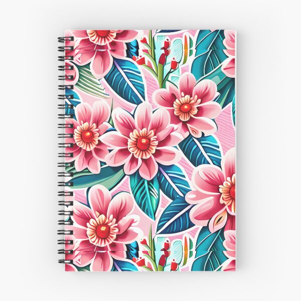 Item preview, pink flower with leaves pattern designed and sold by basitcv.
