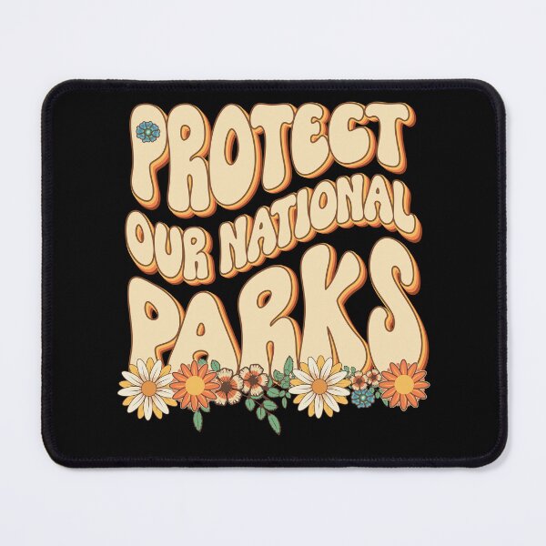 Item preview, Protect our national parks retro climate call to action groovy hippie designed and sold by HomeCoquette.