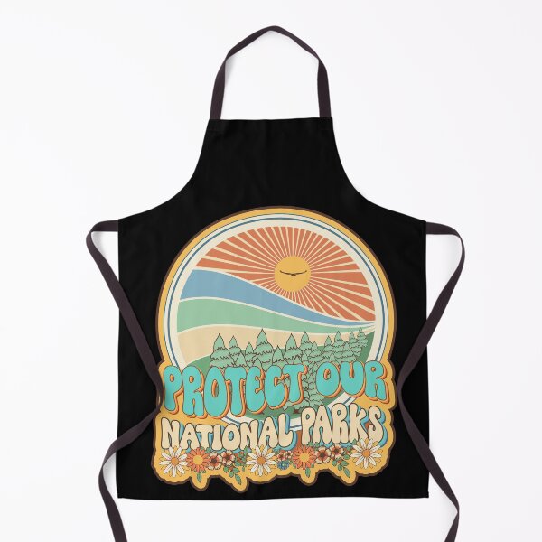 Item preview, Protect our national parks retro climate call to action groovy hippie biologist designed and sold by HomeCoquette.