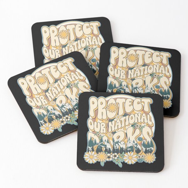 Item preview, Protect our national parks retro green enviromental groovy hippie biologist designed and sold by HomeCoquette.