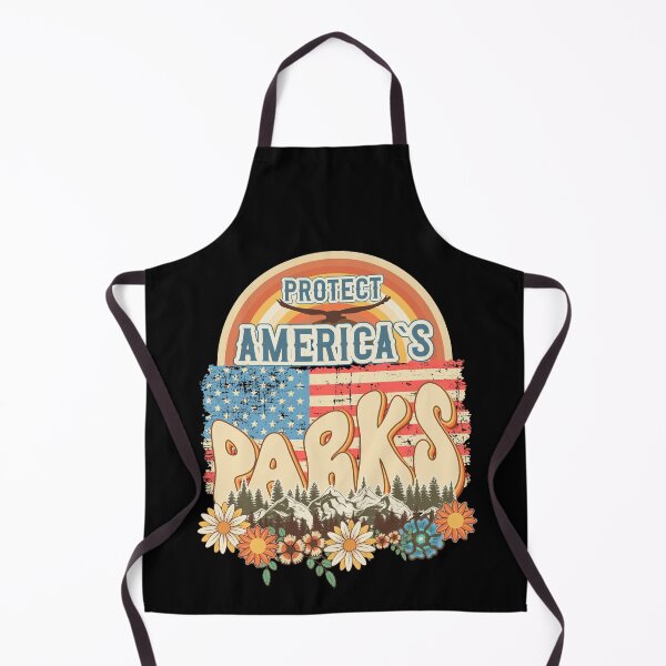Item preview, Protect our national parks USA flag retro green enviromental groovy hippie biologist designed and sold by HomeCoquette.