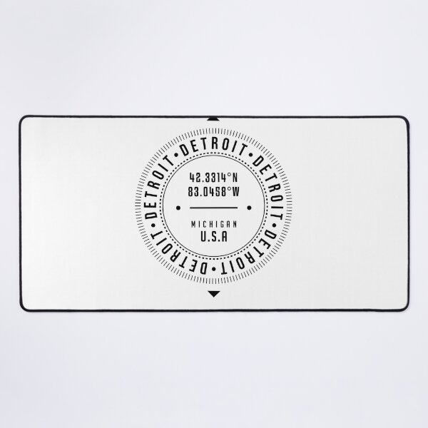 Item preview, Detroit, Michigan, USA - 1 - City Coordinates Typography Print - Classic, Minimal designed and sold by Studio Grafiikka.