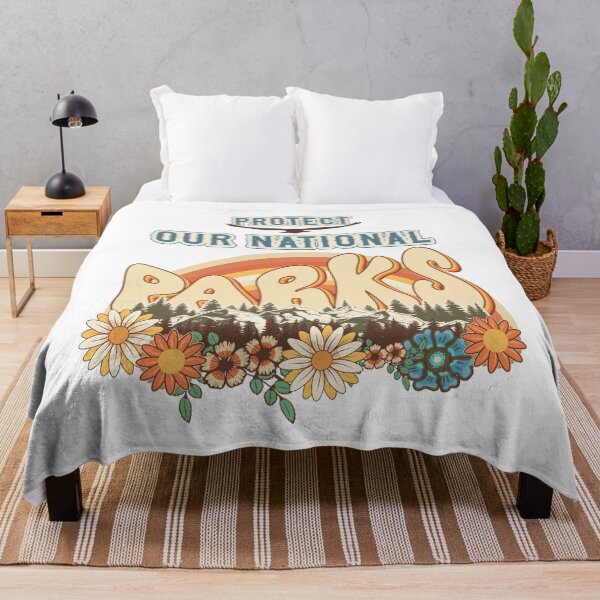 Item preview, Protect our national parks retro climate call to action groovy biologist designed and sold by HomeCoquette.
