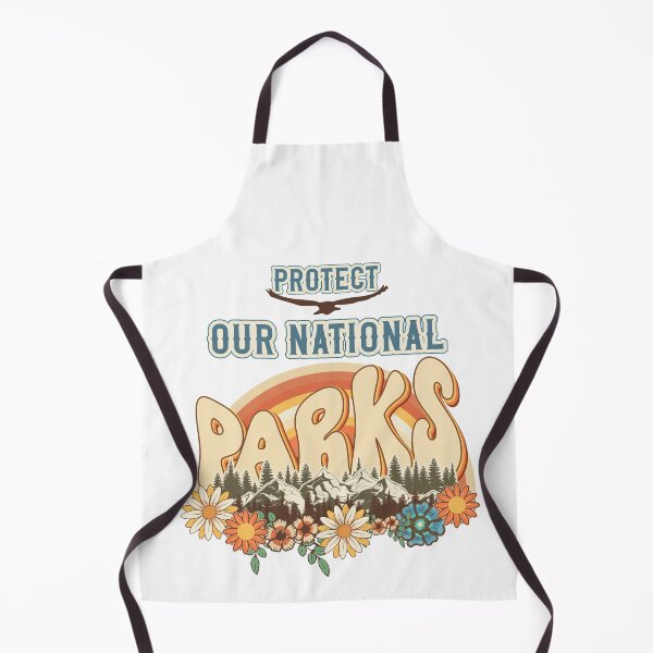 Item preview, Protect our national parks retro climate call to action groovy biologist designed and sold by HomeCoquette.