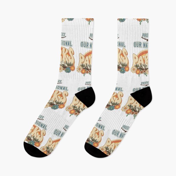 Item preview, Protect our national parks retro climate call to action groovy biologist designed and sold by HomeCoquette.