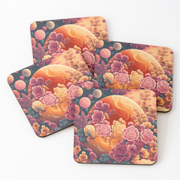 Item preview, Planets And Flowers Pattern designed and sold by RockBeeDesigns.