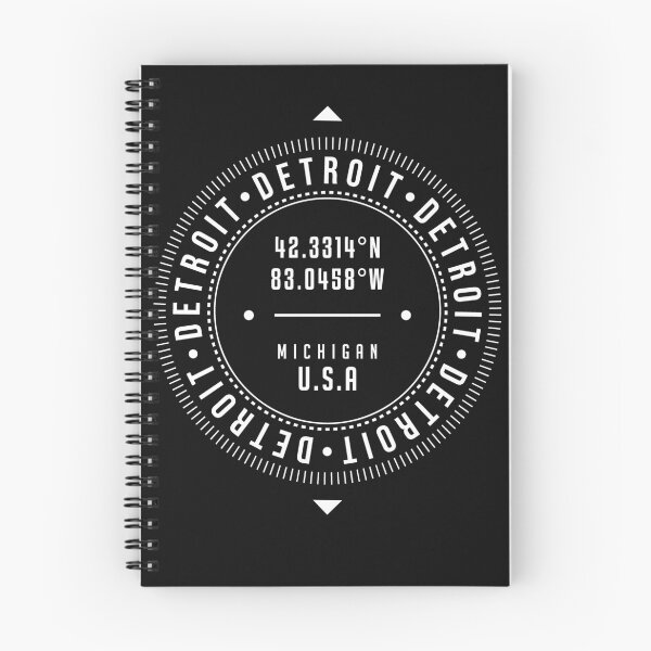 Item preview, Detroit, Michigan, USA - 1 - City Coordinates Typography Print - Classic, Minimal designed and sold by Studio Grafiikka.