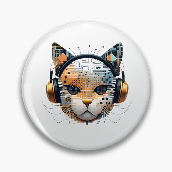 Item preview, Cat robot in the music designed and sold by Siamcatshop.