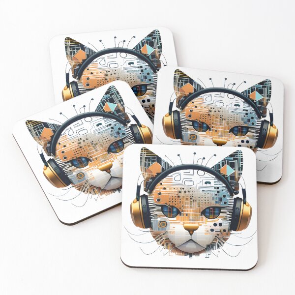 Item preview, Cat robot in the music designed and sold by Siamcatshop.