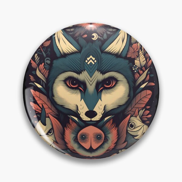 Item preview, The many friends of a wolf's spirit on a  designed and sold by PleaseTheBeast.