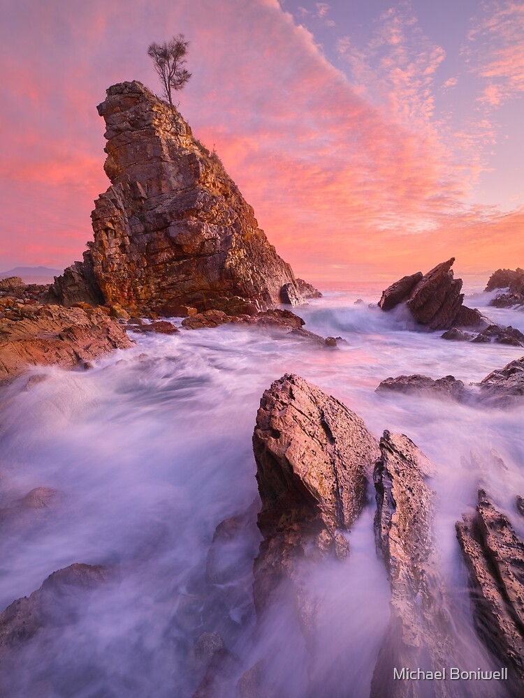 Artwork view, Lone Tree Rock, Bermagui, NSW designed and sold by Michael Boniwell
