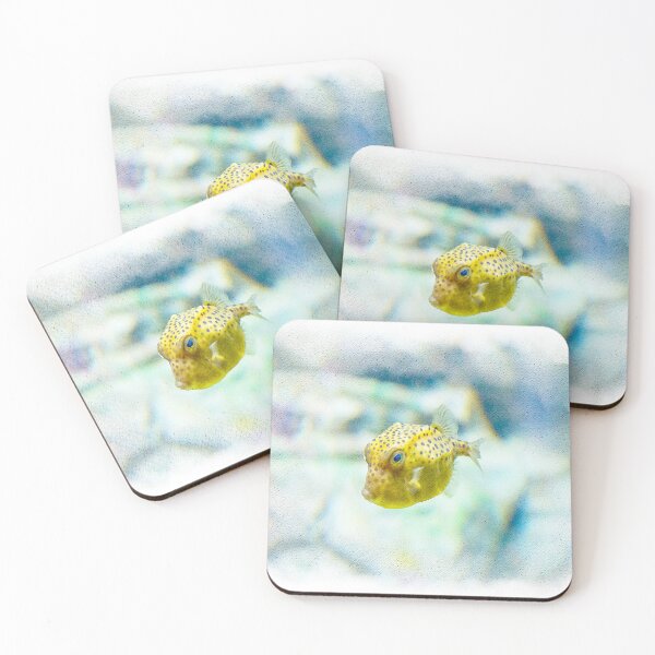 Item preview, Watercolour of a spotted yellow cowfish designed and sold by AvonPerception.