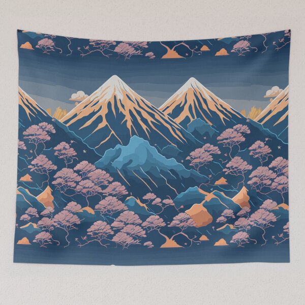 Item preview, Japanese Mountain Pattern designed and sold by RockBeeDesigns.